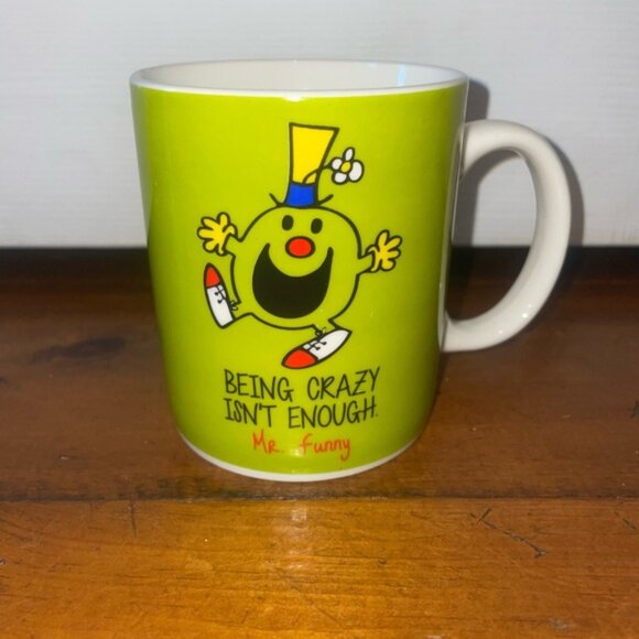 Mr Men Mr Funny Being Crazy Isn’t Enough Green Mug - Picture 2 of 7